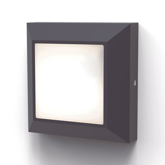 Lutec 6402101118 HELENA 4.5W IP54 LED Surface Mounted Square Brick Light 4000K - Dark Grey