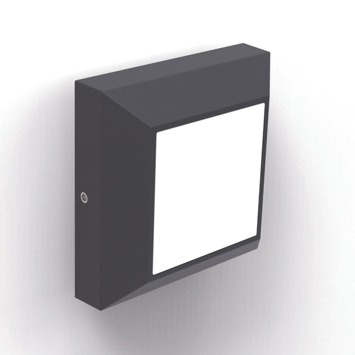 Lutec 6402101118 HELENA 4.5W IP54 LED Surface Mounted Square Brick Light 4000K - Dark Grey