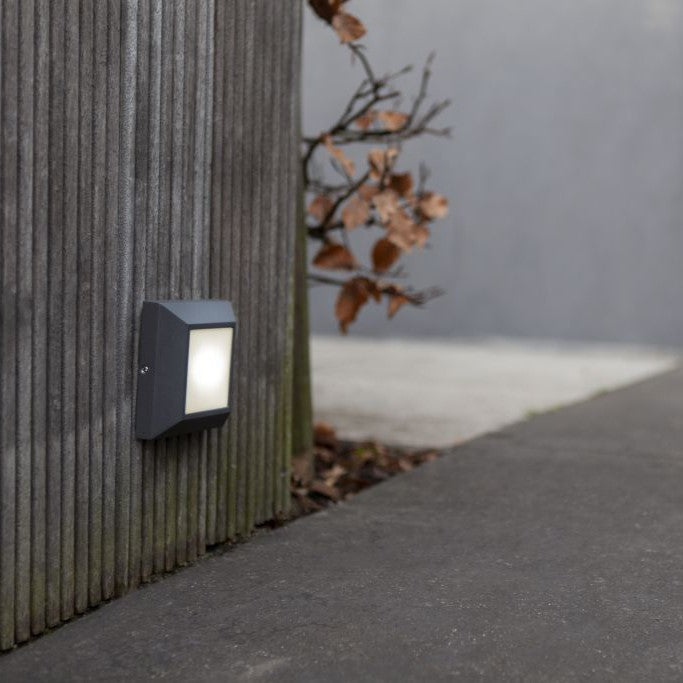 Lutec 6402105012 HELENA 4.1W IP54 LED Surface Mounted Square Brick Light 3000K - Matt Black