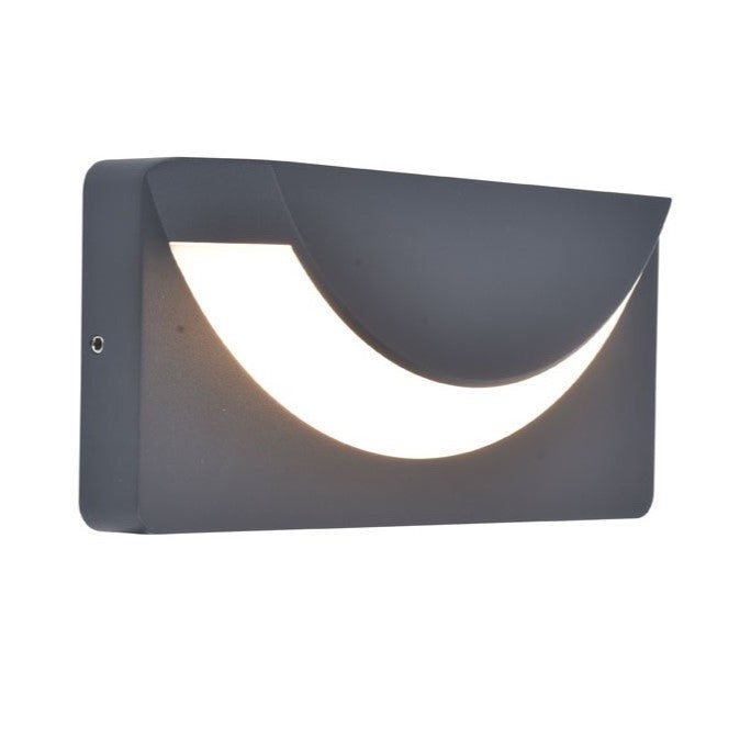 Lutec 6402801118 LUPS 14W IP54 LED Surface Mounted Brick Light 3000K - Dark Grey