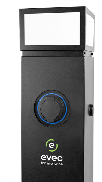 EVEC ESP02 Floor Mounted Smart EV Charger Pedestal 22kW Three Phase Universal Socket Type 2 - westbasedirect.com