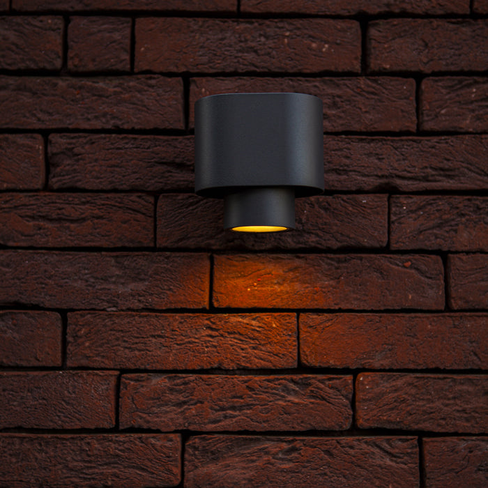 Lutec 6604001118 CYPRES IP44 GU10 Outdoor Down Wall Light c/w Adjustable Head - Anthracite Grey (Lamp Not Included)