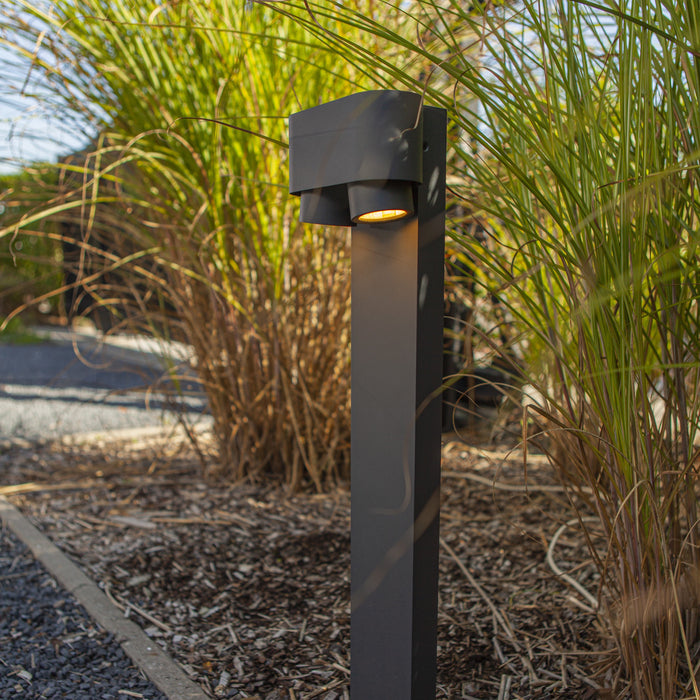 Lutec 6604004118 CYPRES IP44 GU10 Outdoor Bollard Light c/w Adjustable Heads - Anthracite Grey (Lamp Not Included)
