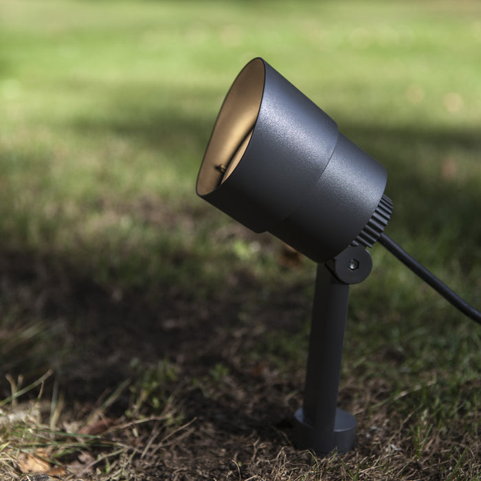 Lutec 6609201118 EXPLORER 3.5W IP54 LED Outdoor Spike Light 3000K - Dark Grey