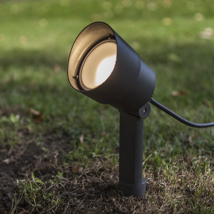 Lutec 6609201118 EXPLORER 3.5W IP54 LED Outdoor Spike Light 3000K - Dark Grey