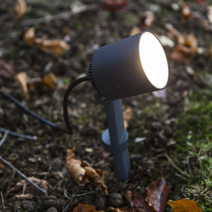 Lutec 6609201118 EXPLORER 3.5W IP54 LED Outdoor Spike Light 3000K - Dark Grey