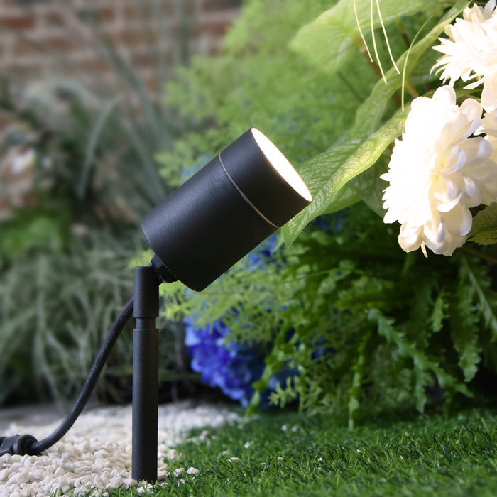 Lutec 6611107424 RADO IP44 GU10 Outdoor Ground Spike Light - Graphite (Lamp Not Included)