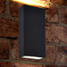 Saxby 67687 Morti twin IP44 10.5W Textured dark matt anthracite paint & clear glass 10.5W LED module (SMD 3030) Cool White - westbasedirect.com