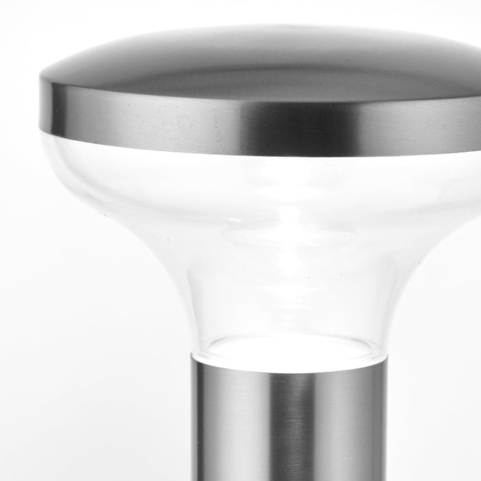 Saxby 67704 Roko bollard IP44 4.6W Marine grade brushed stainless steel & clear pc 4.6W LED GU10 Cool White (Required) - westbasedirect.com