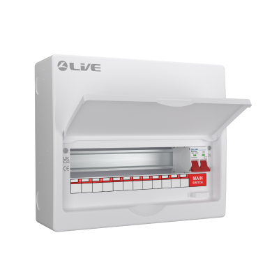 LIVE Electrical LSMC14/100 14 Module Metal Clad Consumer Unit c/w 100A Main Switch (14 Usable Way) - westbasedirect.com