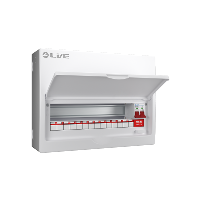 LIVE Electrical LSMC16/100 16 Module Metal Clad Consumer Unit c/w 100A Main Switch (16 Usable Way) - westbasedirect.com