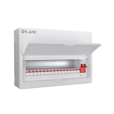 LIVE Electrical LSMC18/100 18 Module Metal Clad Consumer Unit c/w 100A Main Switch (18 Usable Way) - westbasedirect.com