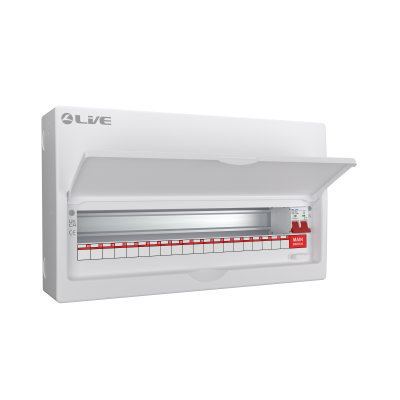 LIVE Electrical LSMC22/100 22 Module Metal Clad Consumer Unit c/w 100A Main Switch (20 Usable Way) - westbasedirect.com