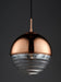 Endon 68956 Paloma 1lt Pendant Copper & clear ribbed glass 7W LED E14 (Required) - westbasedirect.com