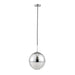 Endon 68959 Paloma 1lt Pendant Chrome plate & clear ribbed glass 7W LED E14 (Required) - westbasedirect.com