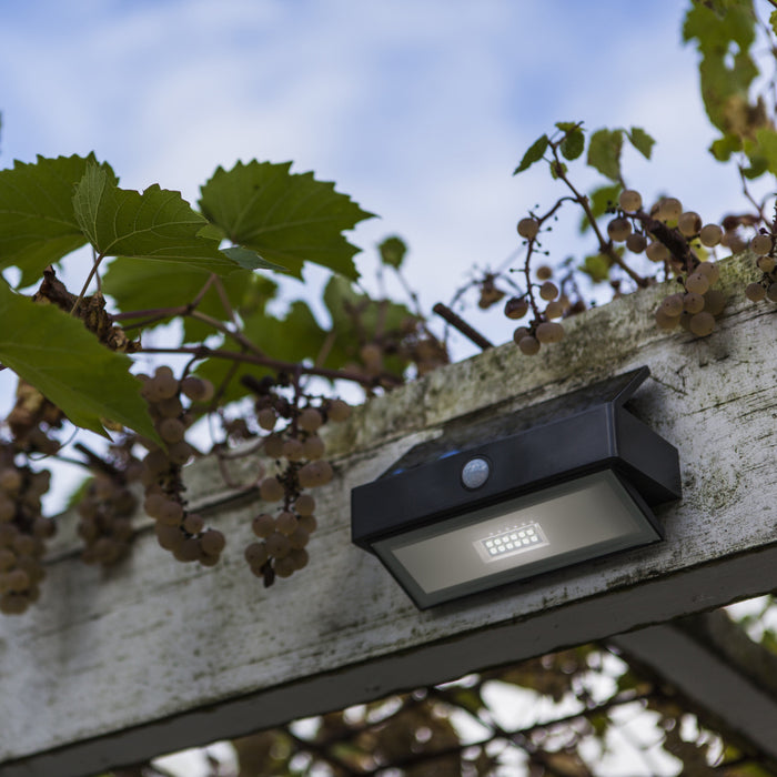 Lutec 6910601335 ARROW 2.3W IP44 LED Solar Outdoor Wall Light with PIR 5000K - Dark Grey