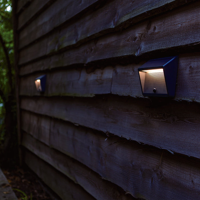 Lutec 6912301335 LINKO 11.5W IP44 LED Solar Outdoor Wall Light with PIR 3000K - Dark Grey