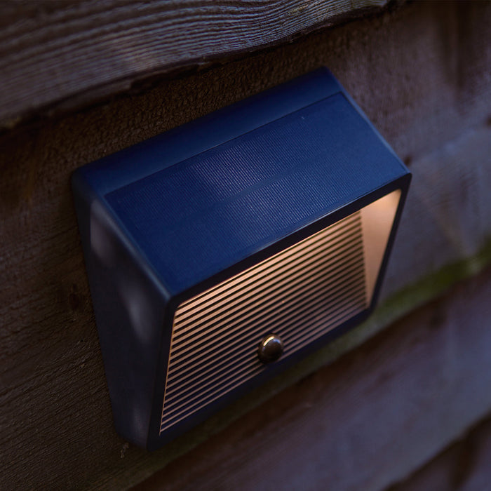Lutec 6912301335 LINKO 11.5W IP44 LED Solar Outdoor Wall Light with PIR 3000K - Dark Grey