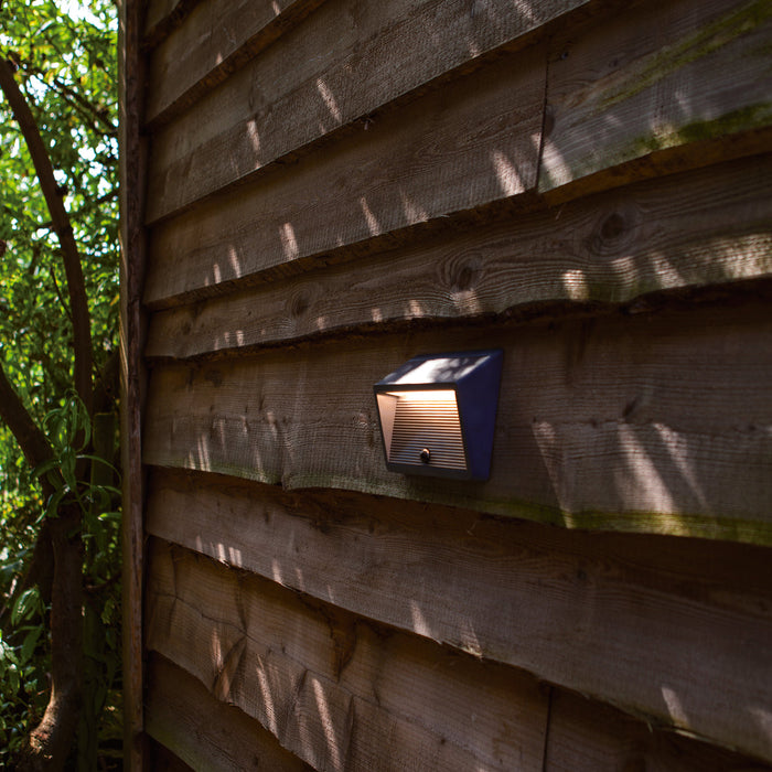 Lutec 6912301335 LINKO 11.5W IP44 LED Solar Outdoor Wall Light with PIR 3000K - Dark Grey