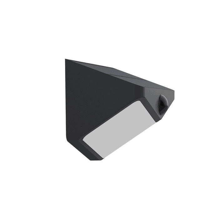 Lutec 6915101330 WINGS 3.7W IP44 LED Solar Outdoor Wall Light with PIR 5000K - Matt Black
