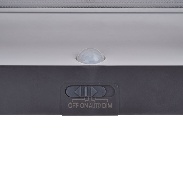 Lutec 6915501335 BARLO 8.2W IP54 LED Solar Outdoor Wall Light with PIR 4000K - Dark Grey