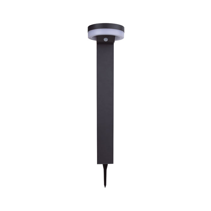 Lutec 6915802118 RUNDA 12W IP54 LED Solar Outdoor Bollard Light with PIR 4000K - Dark Grey
