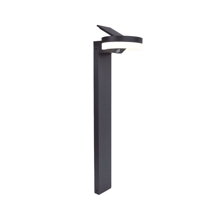 Lutec 6915802118 RUNDA 12W IP54 LED Solar Outdoor Bollard Light with PIR 4000K - Dark Grey