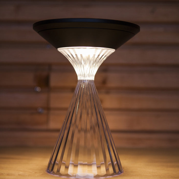 Lutec 6916301330 MIYI 3.8W IP54 LED Solar Outdoor Portable Table Lamp 3000K - Matt Black