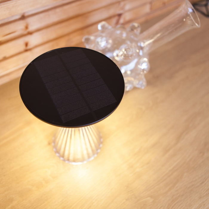 Lutec 6916301330 MIYI 3.8W IP54 LED Solar Outdoor Portable Table Lamp 3000K - Matt Black