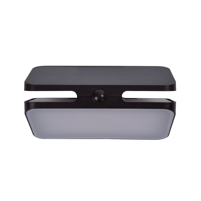 Lutec 6919501330 AERO 8.6W IP54 LED Solar Outdoor Wall Light with PIR 4000K - Matt Black