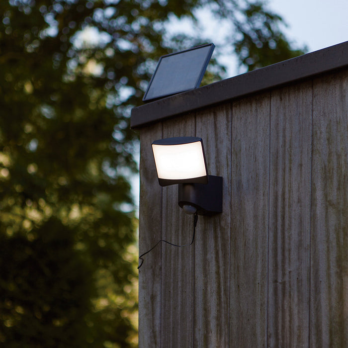 Lutec 6925604345 SUNSHINE 11W IP54 LED Solar Floodlight with PIR 5000K - Dark Grey