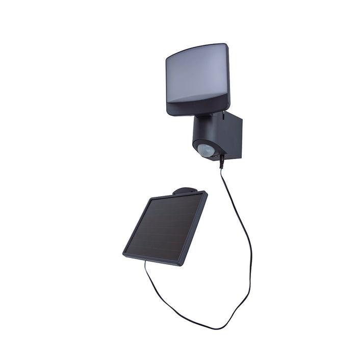 Lutec 6925701345 SUNSHINE 7W IP54 LED Solar Floodlight with PIR 5000K - Dark Grey
