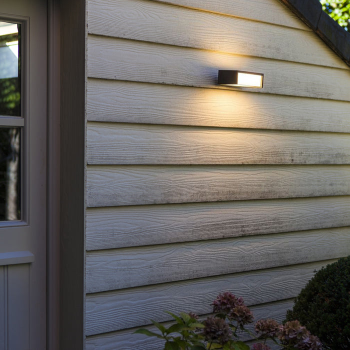Lutec 6929701335 TELIS 11W IP54 LED Solar Wall Light with PIR 3000K - Dark Grey