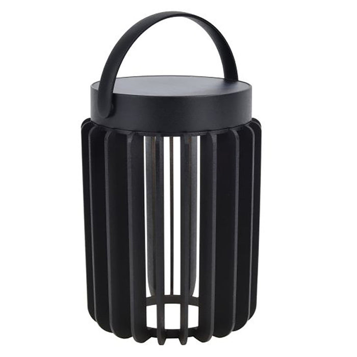 Lutec 6933701330 KOZY 2.8W IP44 LED Solar Outdoor Portable Table Lamp 4000K - Matt Black