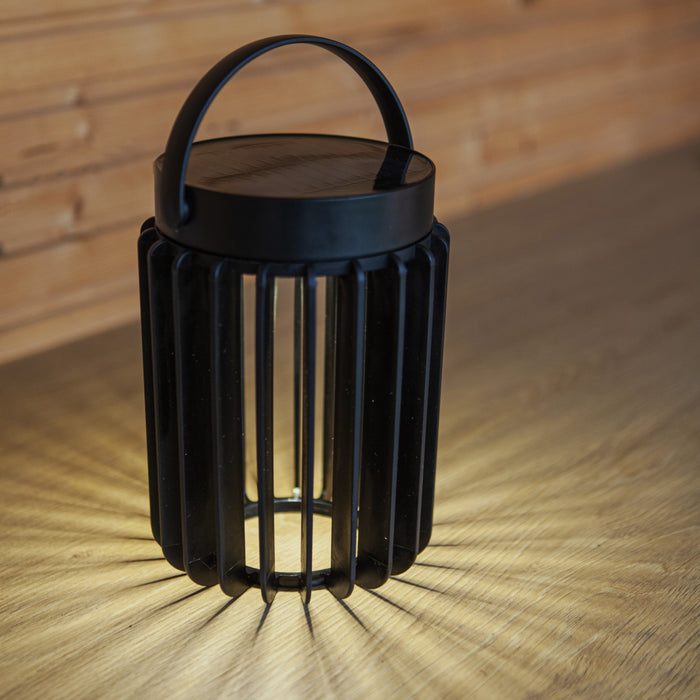 Lutec 6933701330 KOZY 2.8W IP44 LED Solar Outdoor Portable Table Lamp 4000K - Matt Black