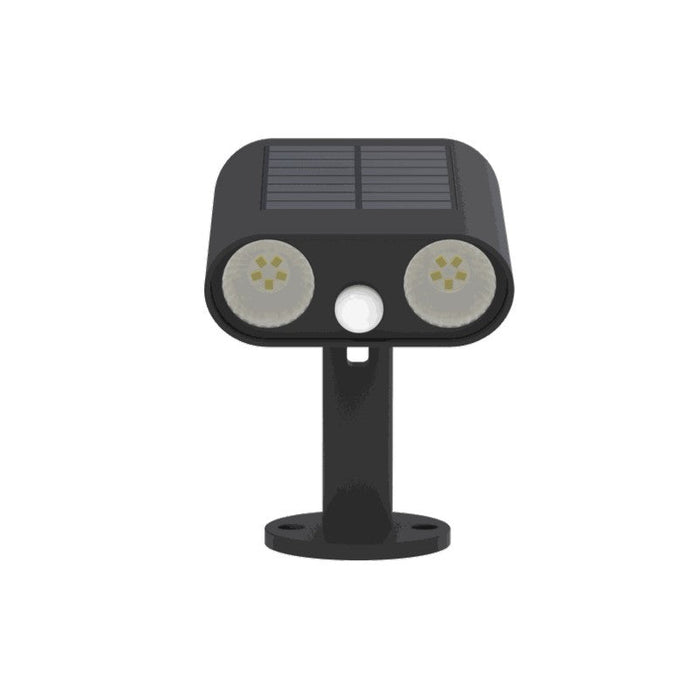 Lutec 6938401330 BINGO 8.2W IP54 LED Solar Outdoor Wall or Spike Light 5000K - Matt Black