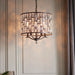 Endon 69390 Belle 5lt Pendant Dark bronze paint & clear crystal 5 x 40W E14 candle (Required) - westbasedirect.com