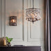 Endon 69390 Belle 5lt Pendant Dark bronze paint & clear crystal 5 x 40W E14 candle (Required) - westbasedirect.com