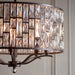 Endon 69391 Belle 8lt Pendant Dark bronze paint & clear crystal 8 x 40W E14 candle (Required) - westbasedirect.com