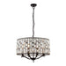 Endon 69391 Belle 8lt Pendant Dark bronze paint & clear crystal 8 x 40W E14 candle (Required) - westbasedirect.com