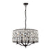 Endon 69391 Belle 8lt Pendant Dark bronze paint & clear crystal 8 x 40W E14 candle (Required) - westbasedirect.com