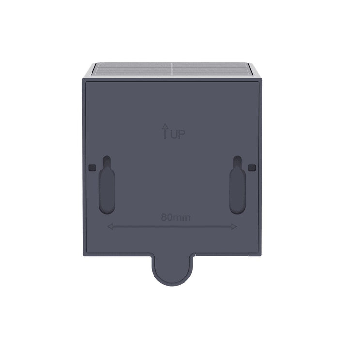 Lutec 6940101125 DOBLO 7.5W IP54 LED Solar Outdoor Wall Light with PIR 4000K - Dark Grey