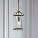 Endon 69454 Lambeth 1lt Pendant Antique brass plate & clear glass 40W E27 GLS (Required) - westbasedirect.com