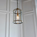 Endon 69454 Lambeth 1lt Pendant Antique brass plate & clear glass 40W E27 GLS (Required) - westbasedirect.com