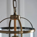 Endon 69454 Lambeth 1lt Pendant Antique brass plate & clear glass 40W E27 GLS (Required) - westbasedirect.com