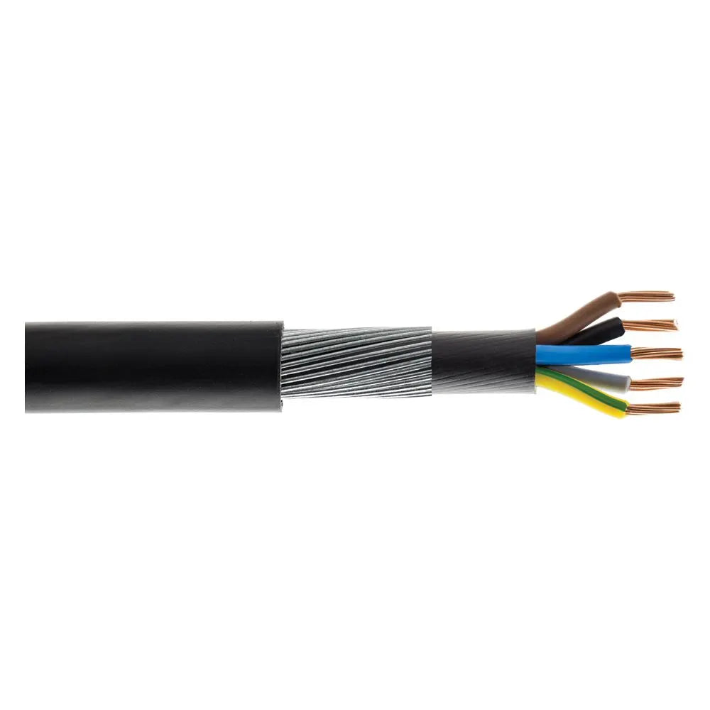 Swa Cut Line 6945X 16.0mm 5 Core SWA Armoured Cable | Cut to Length Black PVC ...