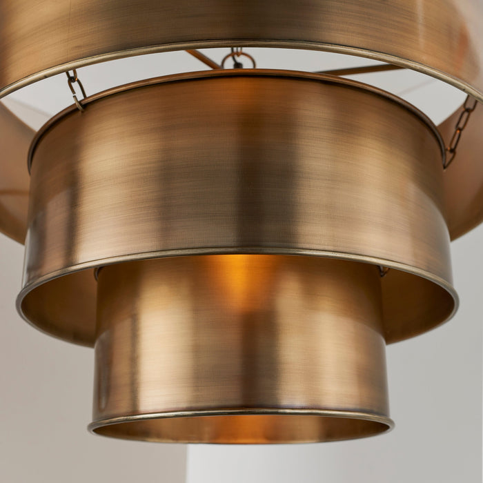 Endon 69783 Morad 1lt Pendant Aged brass plate 40W E27 GLS (Required) - westbasedirect.com