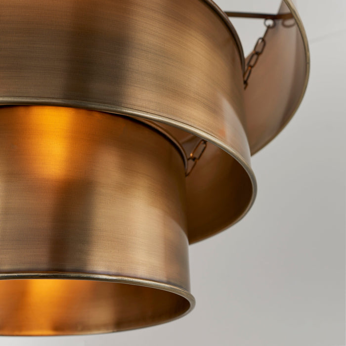 Endon 69783 Morad 1lt Pendant Aged brass plate 40W E27 GLS (Required) - westbasedirect.com