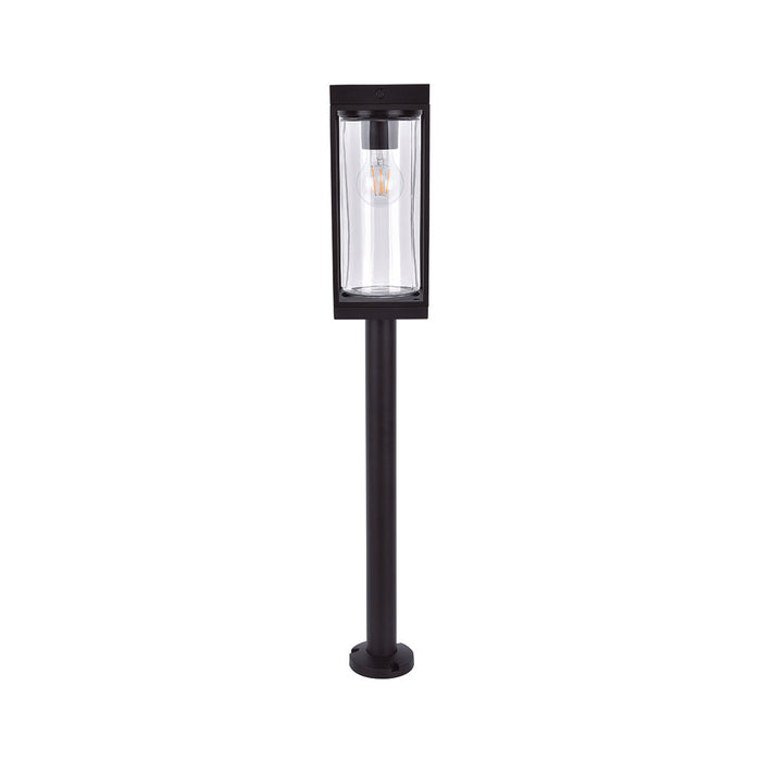 Lutec 6988802012 FLAIR 2W IP44 E27 LED Solar Outdoor Bollard Light 2700K - Matt Black