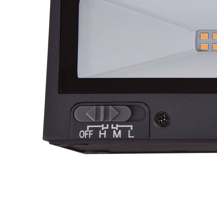 Lutec 6989101118 INKA 9W IP44 LED Solar Hybrid Outdoor Wall Light 3000K - Dark Grey